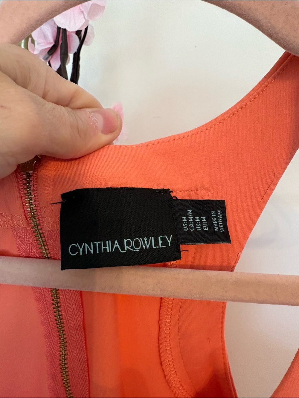 Cynthia Rowley Strapless Coral-Orange Dress